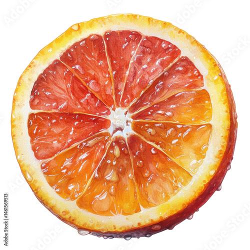 Juicy blood orange slices vibrant fresh market food photography