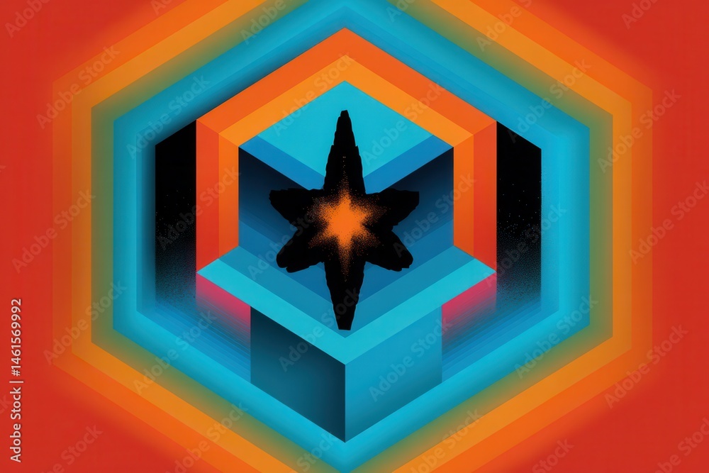 Abstract geometric pattern with vibrant colors
