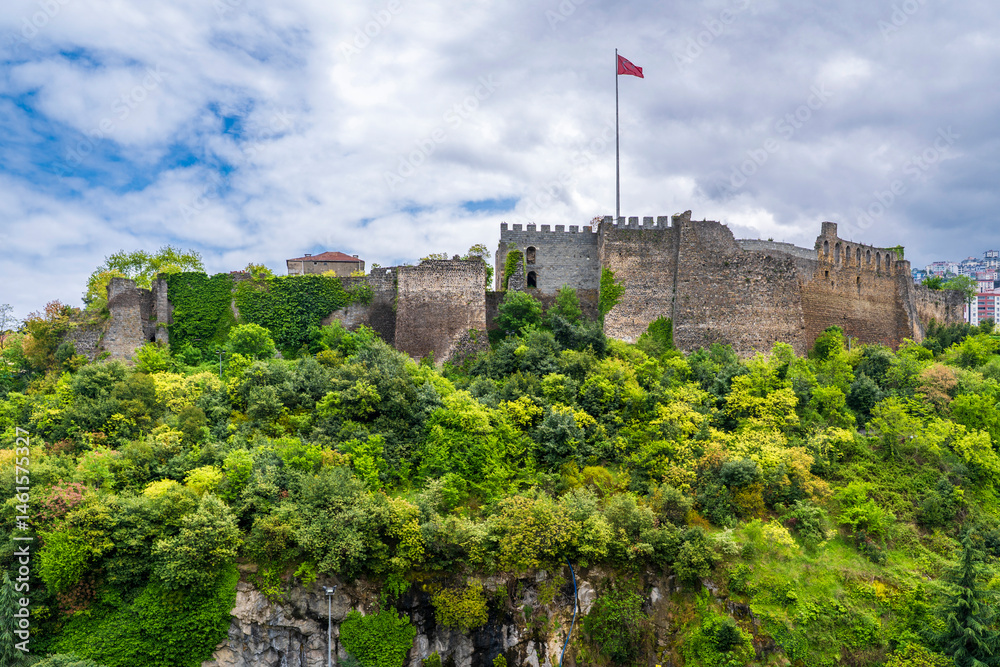 The Trabzon Castle view in Trabzon City of Turkey