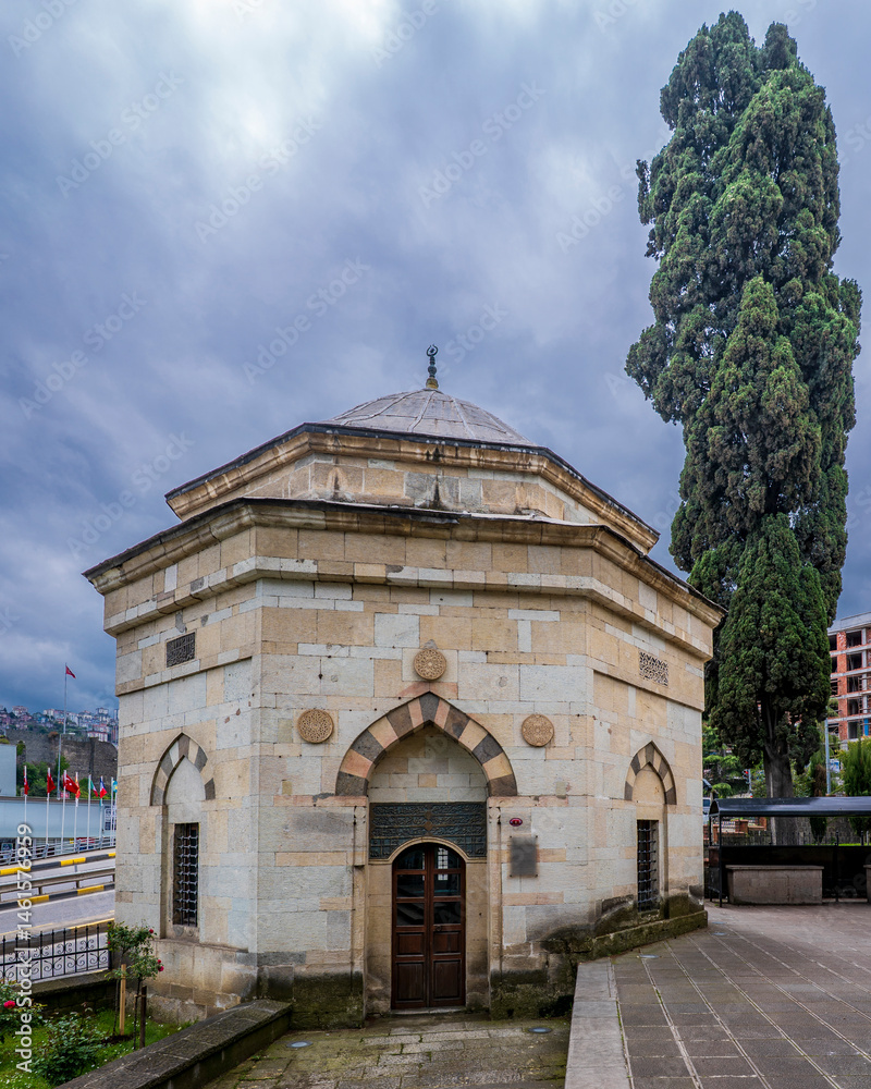 The Gulbahar Hatun Mosque view in Trabzon City of Turkey