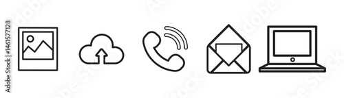 Business icon set. Finance line icons. Vector illustration in modern thin line style of business and finance icon.