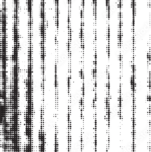 Vertical streaks of black dots cascade down