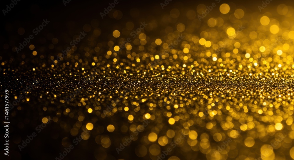 Glimmering expanse of golden particles dancing in a dark abyss creating an ethereal and enchanting spectacle Glimmering expanse of golden particles dancing in a dark abyss creating an ethereal and enchanting spectacle