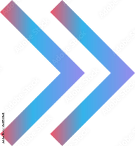 Double Arrow Forward Icon In Gradient Filled Free Download Double Arrow Forward Icon In Gradient Filled - GFXLoad