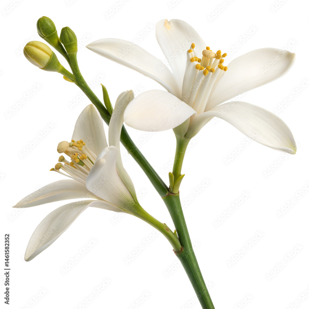 Fototapeta premium Two White Orange Blossoms