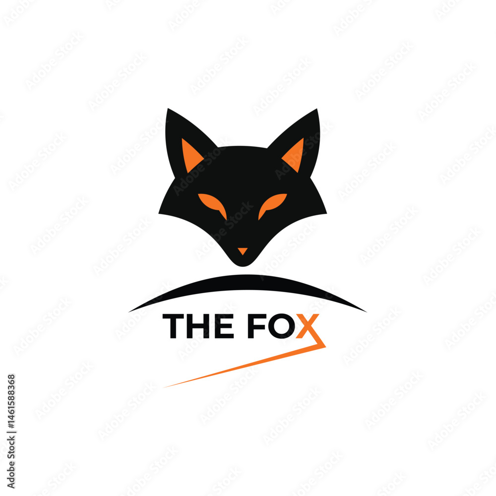 Obraz premium Modern and minimalist fox logo design.