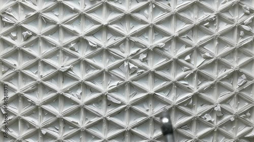 Metal Ball Impacting Textured Surface