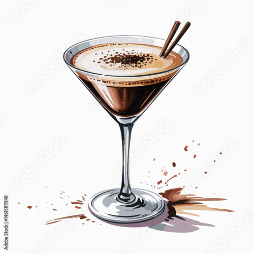 Espresso Martini Cocktail in Elegant Glass