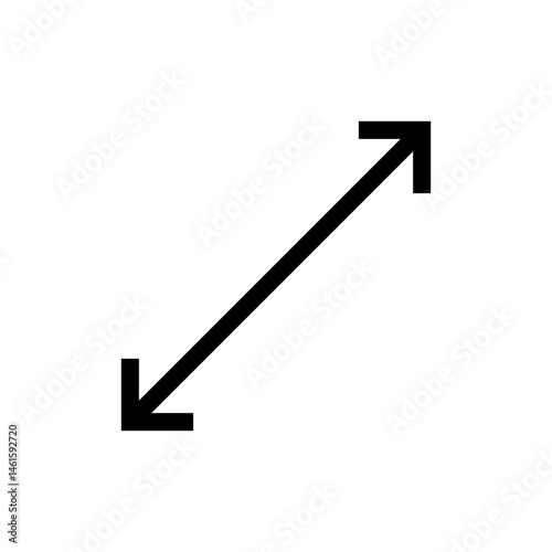 Dual long straight double ended arrow.