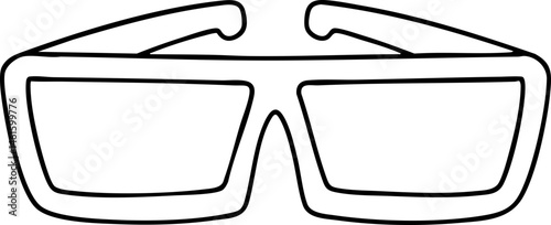 3d glasses hand drawn