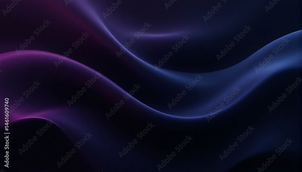 Fototapeta premium Abstract soft wave background in deep plum and midnight blue tones