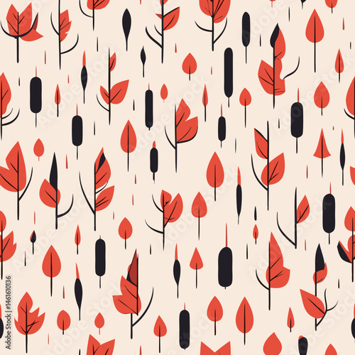 Seamless Botanical & Abstract Pattern Collection – Autumn Inspired Design Motifs