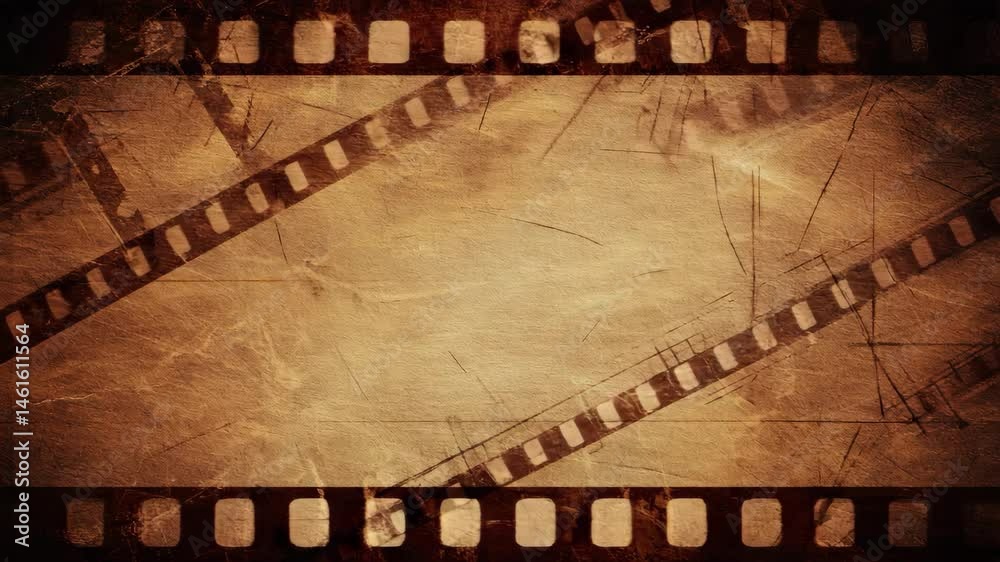 old sepia film texture background vintage movie reel frame scratch retro grunge cinematic effect