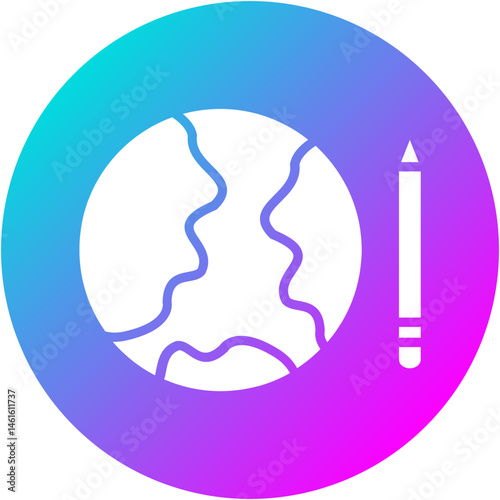 Globe and Pen Icon