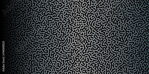 Abstract Reaction-diffusion Turing pattern natural texture gray gradient color scheme. Linear design with biological algorithm psychedelic background. Reaction-diffusion or truing patter	
