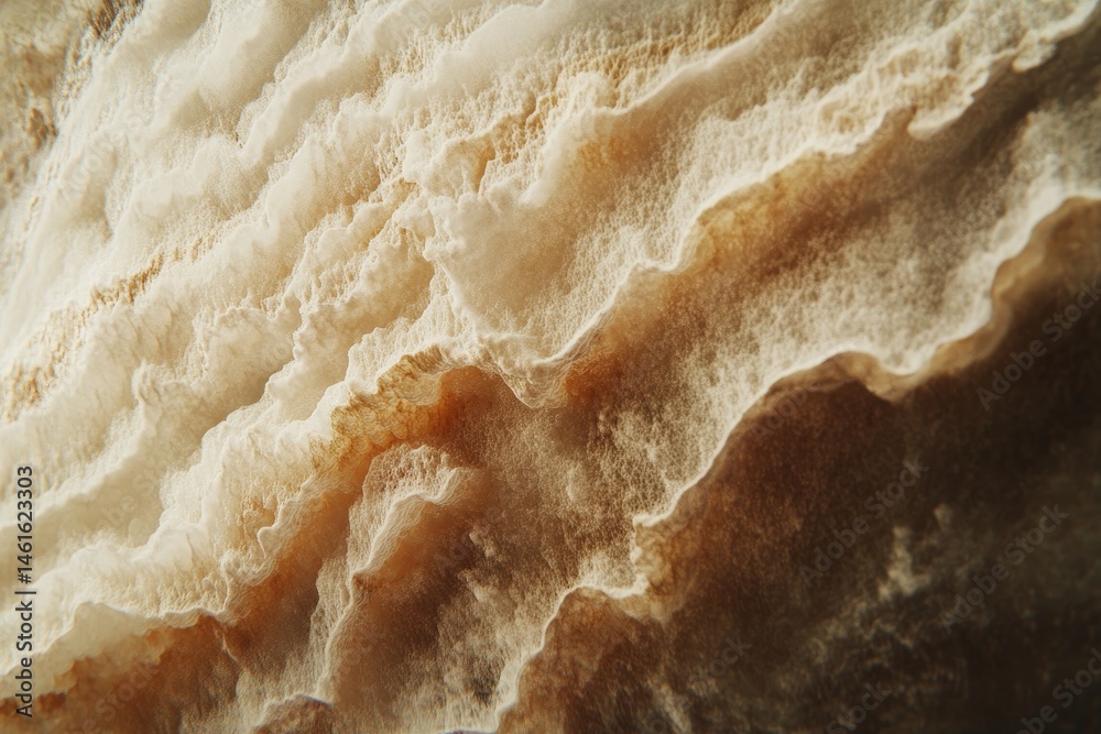Obraz premium Close-up view of textured, layered rock formations.