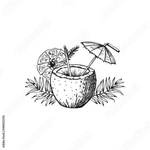 vector illustration of a coconut tree
