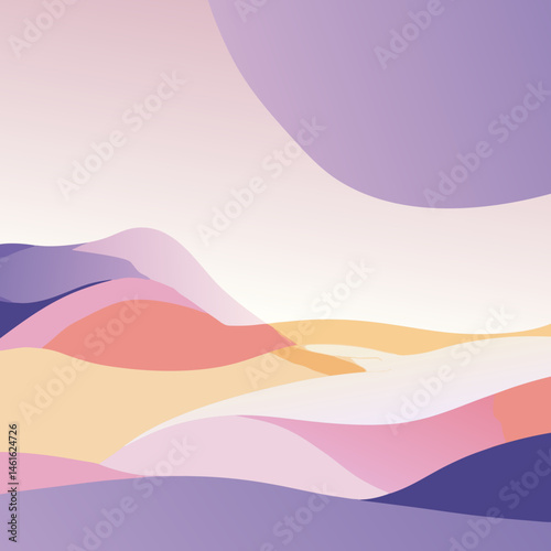 Abstract Winter & Mountain Landscape Backgrounds – Fluid Snowy Terrain and Colorful Nature Scenery