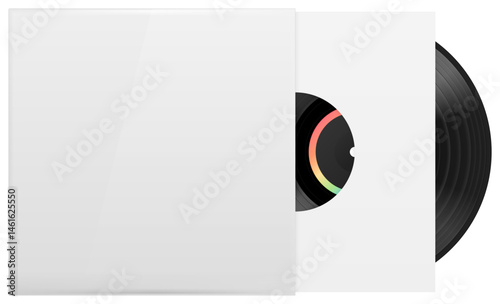 Vinyl LP in sleeve. Vector illustration.