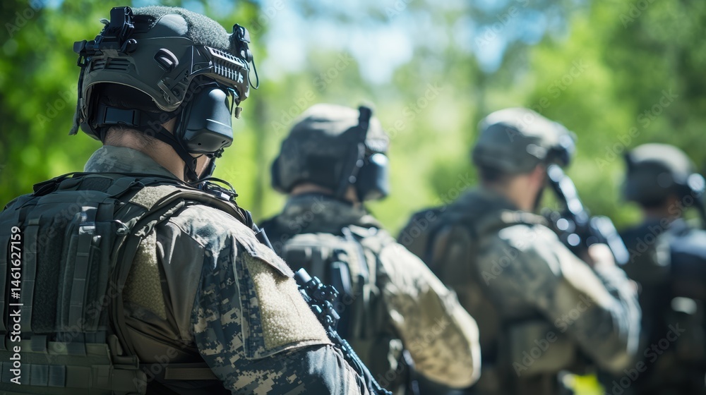 Swat team strategy and preparation for tactical mission outdoors Swat team strategy and preparation for tactical mission outdoors