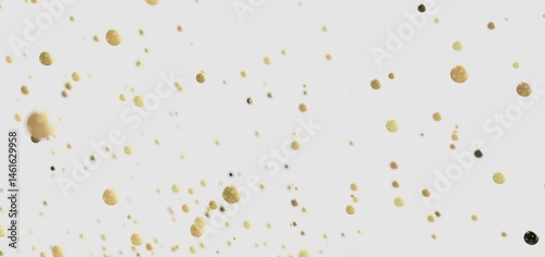 Obraz na płótnie Elegant gold confetti scattered on white. Perfect for backgrounds, textures, and design projects. w salonie