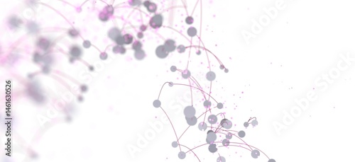 Obraz na płótnie Beautiful abstract background image featuring interconnected nodes and lines in soft pink and grey tones. Perfect for technology, network, or connection co w salonie