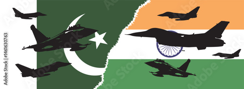 India and Pakistan War, Sindoor Operation ,illustration