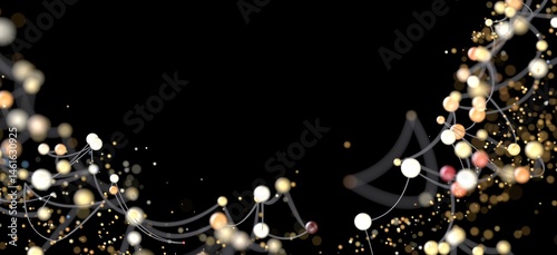Obraz na płótnie Elegant background with glowing lights and bokeh. Perfect for holiday or celebratory designs. w salonie