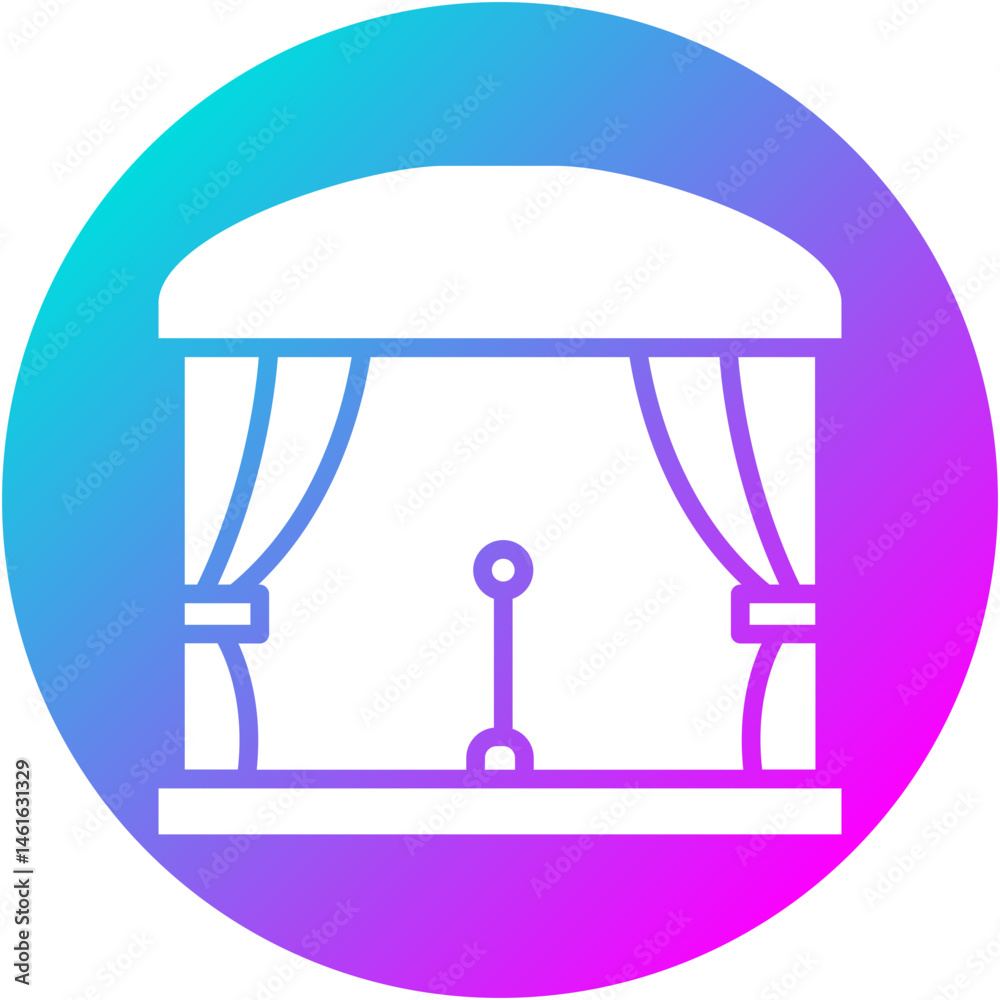Obraz premium Stage Curtain Icon