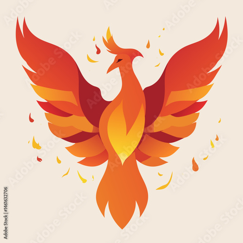 Fiery Phoenix Logos – Mythical Bird of Rebirth, Flame & Flight Symbol Designs