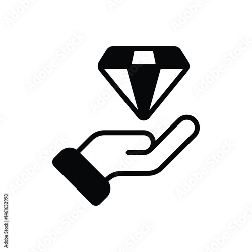 Here is a premium glyph icon of premium service