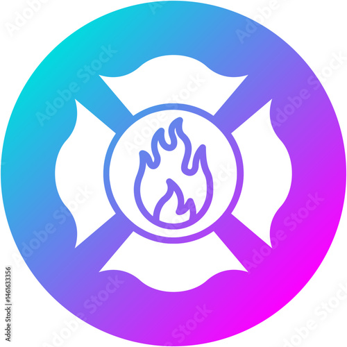 Firefighter Badge Icon
