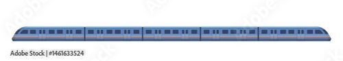 Modern electric high-speed train. Means of commuting. Illustration isolated on white background. Vector Not AI generated