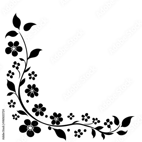 Wallpaper Mural A detailed illustration of an intricate leaf design, showcasing elegant curves and lines, perfect for nature-themed projects or as a decorative element in graphic design. Torontodigital.ca