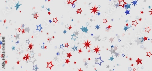 A festive background image featuring red, white, and blue stars.