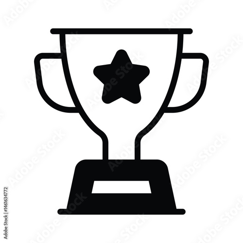 Get a sight of this latest glyph icon depicting trophy
