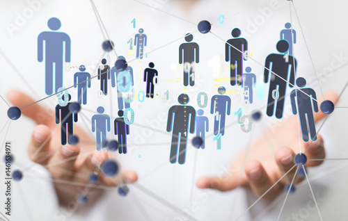 Abstract technology group a...