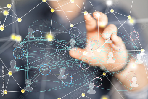 group of businessperson. Global business network concept
