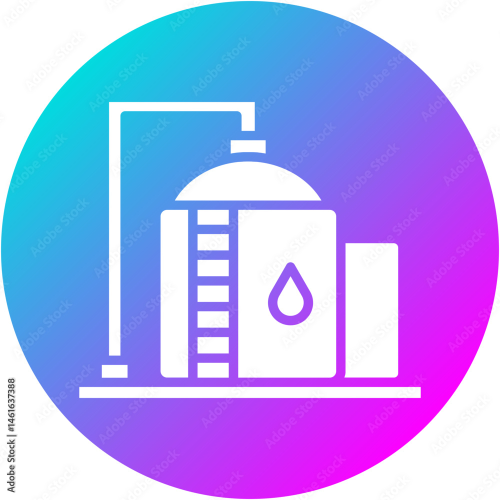 Oil Reservoir Icon Oil Reservoir Icon