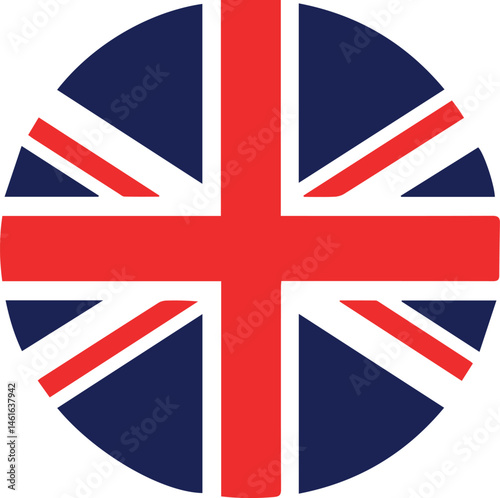 Round Union Jack Flag of United Kingdom

