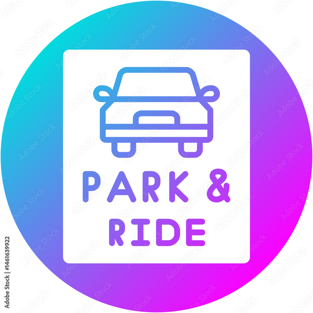 Obraz premium Park and Ride Icon