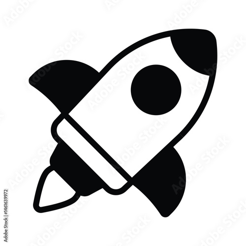 A handy glyph style icon depicting business startup