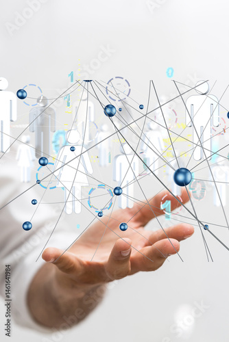 Global network. Blockchain....