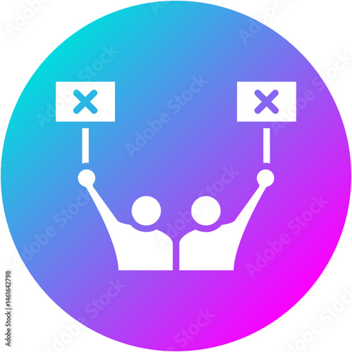 Protester Silhouette Icon