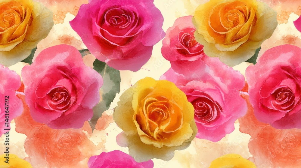 Fototapeta premium Colorful Floral Background Design