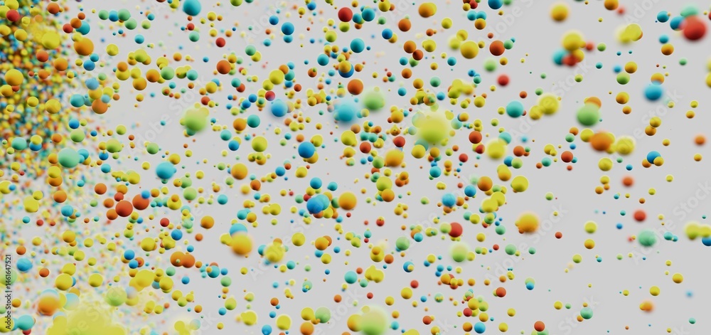 Abstract background with colorful spheres floating in white space. Ideal for presentations or websites. Abstract background with colorful spheres floating in white space. Ideal for presentations or websites.