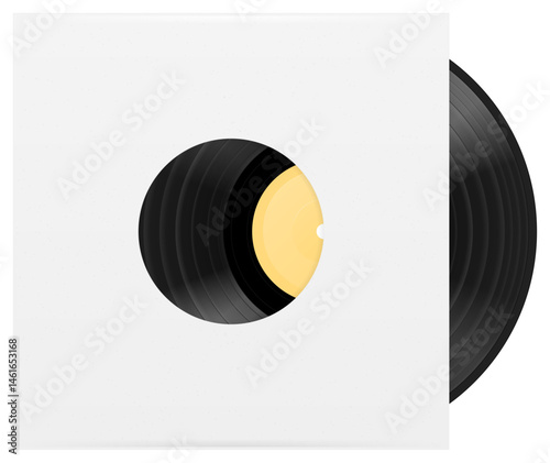  Vinyl LP in sleeve. Vector illustration.