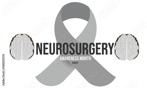 Neurosurgery awareness month. background, banner, card, poster, template. Vector illustration.