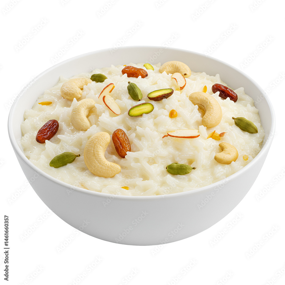 Payesh Rice Pudding with Dry Fruits and Cardamom – Traditional Bengali Kheer Illustration Payesh Rice Pudding with Dry Fruits and Cardamom – Traditional Bengali Kheer Illustration
