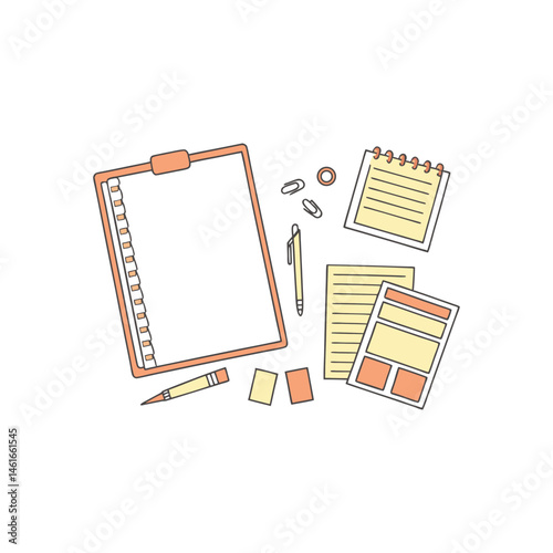 notebook and pen